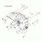 A13CF76FF SPORTSMAN FOREST 800 6X6 Drive train, rear gearcase mounting