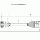 A13TN55AA/AZ SPORTSMAN X2 550 Drive train, drive shaft, front