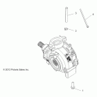 A16SVA85A2 SCRAMBLER 850 Drive train, gearcase mounting, front