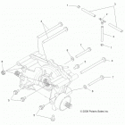 A13CF76FF SPORTSMAN FOREST 800 6X6 Drive train, mid gearcase mounting