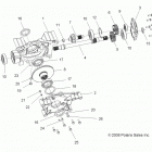 A13CF76FF SPORTSMAN FOREST 800 6X6 Drive train, mid gearcase internals