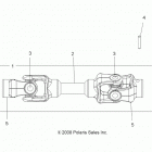 A13CF76FF SPORTSMAN FOREST 800 6X6 Drive train, mid prop shaft