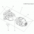 A17SXA85A1/A7/SXE85AB/AM/AS/A9 SPORTSMAN 850 SP Drive train, prop shaft, rear