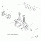 SPORTSMAN 800 EFI 6X6 - A13CF76AA Engine, crankshaft and balance shaft