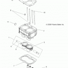 SPORTSMAN 800 EFI 6X6 - A13CF76AA Engine, piston and cylinder