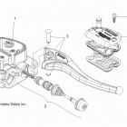 A13CF76FF SPORTSMAN FOREST 800 6X6 Brakes, right hand master cylinder