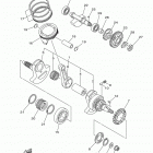GRIZZLY 700 YFM700DHE Коленчатый вал и Поршень