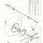 GRIZZLY 700 YFM700DHE Заднее колесо 2