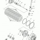 YFZ450 YFZ45DB/YFZ45DW Сцепление