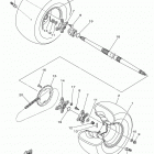 RAPTOR 700 YFM7RDL/YFM7RDW Заднее колесо