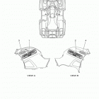 GRIZZLY 550 4WD HUNTER YFM5FGHD Наклейки