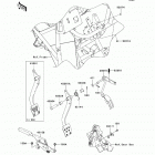 Mule 610 4x4 Hardwoods Green HD (KAF400-C7F) Педаль и рычаг тормоза