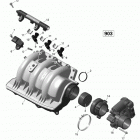 SPARK ACE 900 (2up) 02- air intake manifold and throttle body _18r1411