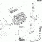 RXP-X 260 & RS Опора двигателя и глушитель воздухозаборника