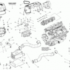 GTX LTD iS 260 Опора двигателя и глушитель воздухозаборника