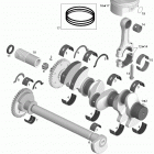 WAKE 155 (35CA, 35CB) Коленвал и поршни