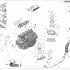 WAKE PRO 215 (26CA, 26CB) Опора двигателя и глушитель воздухозаборника