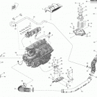 GTX 215 (42CS) Опора двигателя и глушитель воздухозаборника