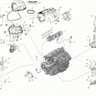 GTX iS 215 Опора двигателя и глушитель воздухозаборника