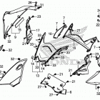 VFR800F Верхний обтекатель
