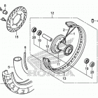 VT750CS Переднее колесо