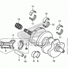 VFR800F Коленчатый вал и поршни