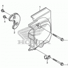 CMX250X Левая задняя крышка картера