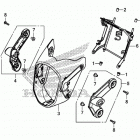 GROM125 (MSX125E) Kрышка фары