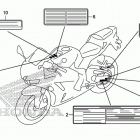 CBR600RR Лейбл предостережения