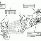 CBR500R Лейбл предостережения
