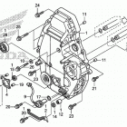 ST1300PA Rear crankcase cover     @clutch slave cylinder