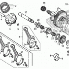 CBR1000S Коленчатый вал и поршни