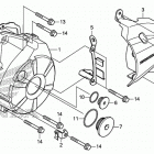 GROM125 (MSX125E) Крышка картера левая