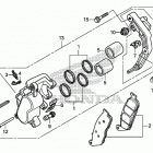 VT750C Front brake caliper      (vt750c  /  c2b)