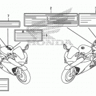 VFR800F Лейбл предостережения