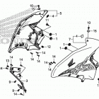 CB500X Обтекатель средняя часть