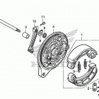 VT750C Задний тормоз