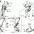 CB500FA Обтекатель средняя часть