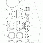 N131C/D/V CHIEF CLASSIC/DARK HORSE/VINTAGE ALL OPTIONS Engine, top engine gasket kit - n131c  /  d  /  v all op...