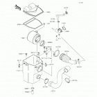 Mule 610 4x4 XC SE (KAF400-FEF) Воздухозаборник