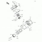 Teryx (KRF800-BEF) Цилиндр(ы) /  поршень