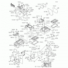 Teryx (KRF800-BEF) Детали рамы (зад.)
