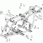 ATV 150 UTILITY RED Frame and related parts assembly