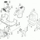 PROWLER 700 XTX BLUE Console and floor panel assembly
