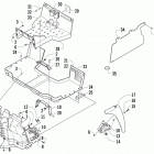 PROWLER 500 HDX RED Console and floor panel assembly