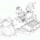WILDCAT 4X BLUE Front console and floor panel assembly