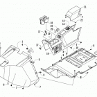 WILDCAT 4 LTD ORANGE Front console and floor panel assembly