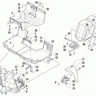 PROWLER 500 HDX XT RED Console and floor panel assembly