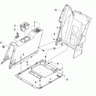 WILDCAT 4X BLUE Rear console and floor panel assembly