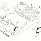 WILDCAT X BLUE Cargo box and taillight assembly